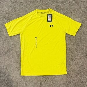 Under Armour Men’s Short Sleeve Performance Tee - Neon Yellow with Black Logo